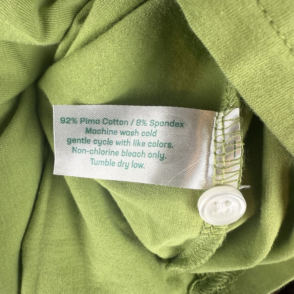 Criquet Polo Shirt Mens Medium Green Golf Performance Pima Cotton Stretch - Picture 5 of 8